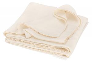 Cotton & Sweets Bambusová deka s čipkou 100x135cm - Vanilla