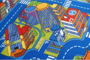 Detský koberec BIG CITY modrý