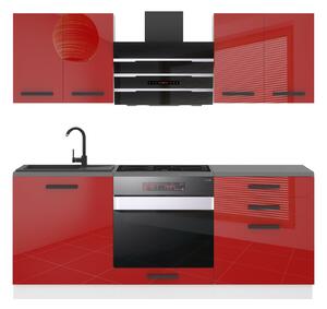 Kuchynská linka Belini Premium Full Version 180 cm červený lesk s pracovnou doskou MARY Výrobca