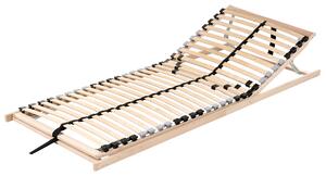 Lamelový rošt pod matrac svetlé brezové drevo 80 x 200 cm drevený rám 28 pružných lamiel manuálne nastaviteľný spálňa detská izba