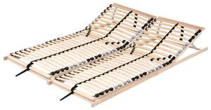 Lamelový rošt pod matrac svetlé brezové drevo 160 x 200 cm drevený rám 28 pružných lamiel manuálne nastaviteľný spálňa detská izba