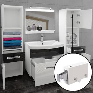 Kúpeľňový nábytok Belini Premium Full Version dub wotan + umývadlo + zrkadlo + LED osvetlenie Glamour 61
