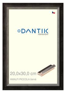 DANTIK rám na obraz 20x30 | AMALFI piccola černá (Sklo Čiré)