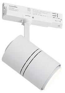Moderné koľajnicové bodové svietidlo biele pre 3-fázovú koľajnicu vrátane LED - 3-Phase Ruler