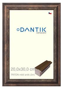 DANTIK rám na obraz 20x30 | TRITON měď antik (Sklo Čiré)