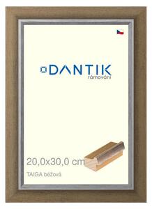 DANTIK rám na obraz 20x30 | TAIGA béžová (Sklo Čiré)