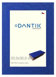 DANTIK rám na obraz 20x30 | RETRO modrá (Sklo Čiré)