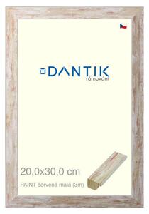 DANTIK rám na obraz 20x30 | PAINT červená malá (Sklo Čiré)