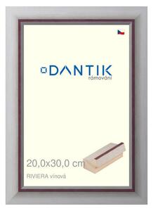 DANTIK rám na obraz 20x30 | RIVIERA vínová (Sklo Čiré)