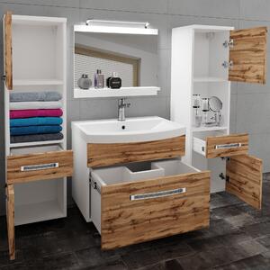 Kúpeľňový nábytok Belini Premium Full Version dub wotan + umývadlo + zrkadlo + LED osvetlenie Glamour 99