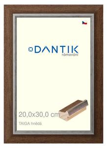 DANTIK rám na obraz 20x30 | TAIGA hnědá (Sklo Čiré)