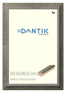 DANTIK rám na obraz 20x30 | AMALFI piccola šedá (Sklo Čiré)