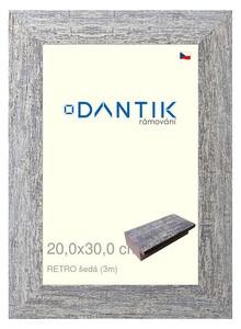DANTIK rám na obraz 20x30 | RETRO šedá (Sklo Čiré)