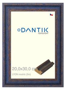 DANTIK rám na obraz 20x30 | LYON modrá (Sklo Čiré)