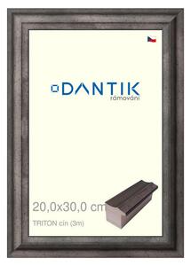DANTIK rám na obraz 20x30 | TRITON cín (Sklo Čiré)