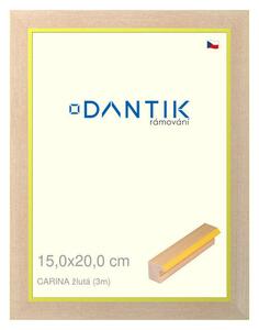 DANTIK rám na obraz 15x20 | CARINA žlutá (Sklo Čiré)