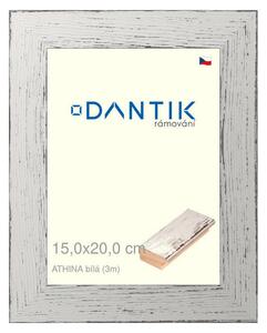 DANTIK rám na obraz 15x20 | ATHINA Bílá (Sklo Čiré)