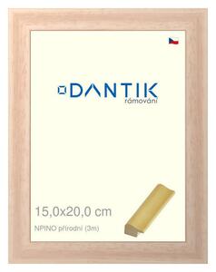 DANTIK rám na obraz 15x20 | NPINO přírodní (Sklo Čiré)