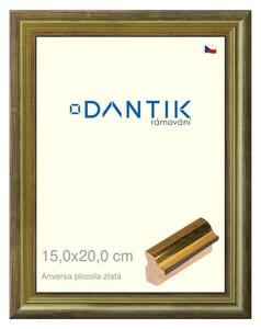 DANTIK rám na obraz 15x20 | ANIVERSA piccola zlatá (Sklo Čiré)