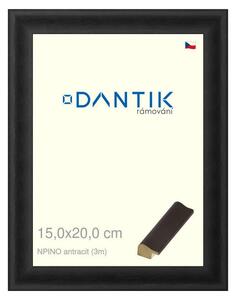 DANTIK rám na obraz 15x20 | NPINO antracit (Sklo Čiré)