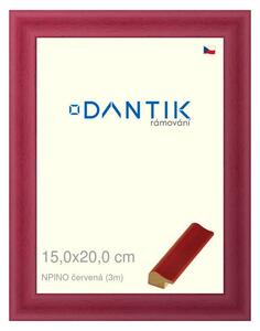 DANTIK rám na obraz 15x20 | NPINO červená (Sklo Čiré)