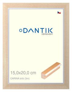 DANTIK rám na obraz 15x20 | CARINA Bílá (Sklo Čiré)