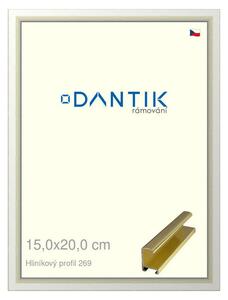DANTIK rám na obraz 15x20 | ALU Zlatá lesklá (Sklo Čiré)