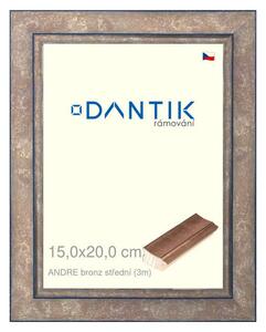 DANTIK rám na obraz 15x20 | ANDRE bronz střední (Sklo Čiré)