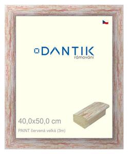 DANTIK rám na obraz 40x50 | PAINT červená velká (Sklo Čiré)