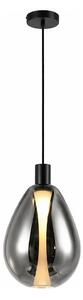 Závesný luster DENSO na lanku 1xG9/5W/230V, priemer 20 cm, čierny chróm