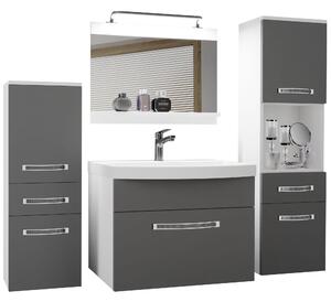 Kúpeľňový nábytok Belini Premium Full Version šedý mat + umývadlo + zrkadlo + LED osvetlenie Glamour 79 Výrobca