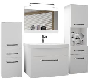 Kúpeľňový nábytok Belini Premium Full Version biely mat + umývadlo + zrkadlo + LED osvetlenie Glamour 77