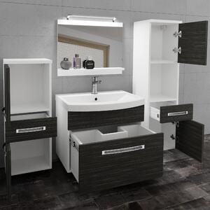 Kúpeľňový nábytok Belini Premium Full Version eben kráľovský + umývadlo + zrkadlo + LED osvetlenie Glamour 78