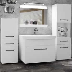 Kúpeľňový nábytok Belini Premium Full Version biely mat + umývadlo + zrkadlo + LED osvetlenie Glamour 77