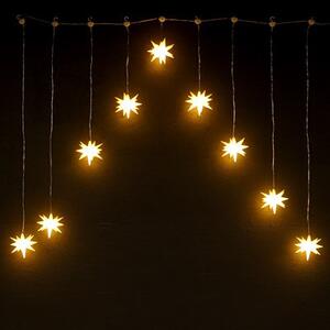 LED svetelný záves s 3D hviezdami 120×100 cm