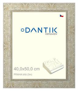 DANTIK rám na obraz 40x50 | PRAHA Bílá (Sklo Čiré)
