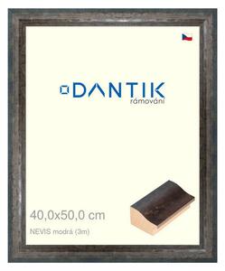 DANTIK rám na obraz 40x50 | NEVIS modrá (Sklo Čiré)