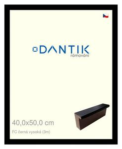 DANTIK rám na obraz 40x50 | FC černá vysoká (Plexi Čiré)