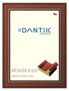DANTIK rám na obraz 42x59,4 | ANGLIE hnědá (Plexi Čiré)