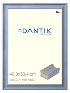 DANTIK rám na obraz 42x59,4 | KOSTELNÍ malá modrá (Plexi Čiré)