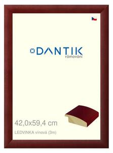DANTIK rám na obraz 42x59,4 | LEDVINKA vínová (Plexi Čiré)