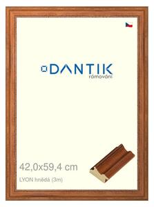 DANTIK rám na obraz 42x59,4 | LYON hnědá (Plexi Čiré)