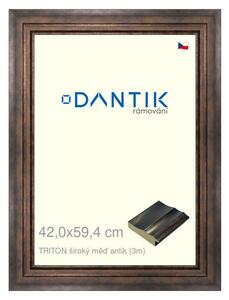 DANTIK rám na obraz 42x59,4 | TRITON široký měď antik (Plexi Čiré)