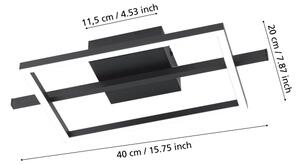 Eglo 901115 - LED Stmievateľné stropné svietidlo AMANDOLO LED/17W/230V čierna + DO