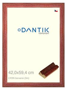 DANTIK rám na obraz 42x59,4 | LYON červená (Plexi Čiré)