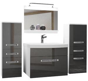 Kúpeľňový nábytok Belini Premium Full Version šedý lesk + umývadlo + zrkadlo + LED osvetlenie Glamour 64 Výrobca