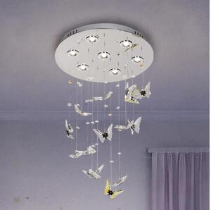 LED krištáľové stropné svietidlo MURU LED/24W/230V pr. 40 cm lesklý chróm + DO