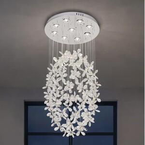 LED krištáľové stropné svietidlo SAMOA LED/30W/230V pr. 40 cm lesklý chróm + DO