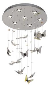 LED krištáľové stropné svietidlo MURU LED/24W/230V pr. 40 cm lesklý chróm + DO