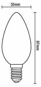 LED Žiarovka FILAMENT C37 E14/6W/230V 3000K